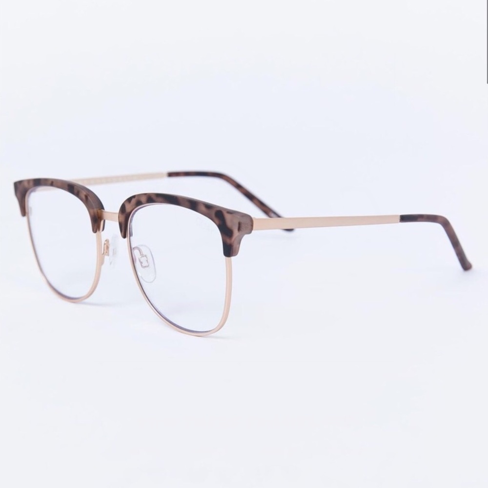 Quay Evasive Brown Tortoise Frames Clear Blue Lig… - image 1
